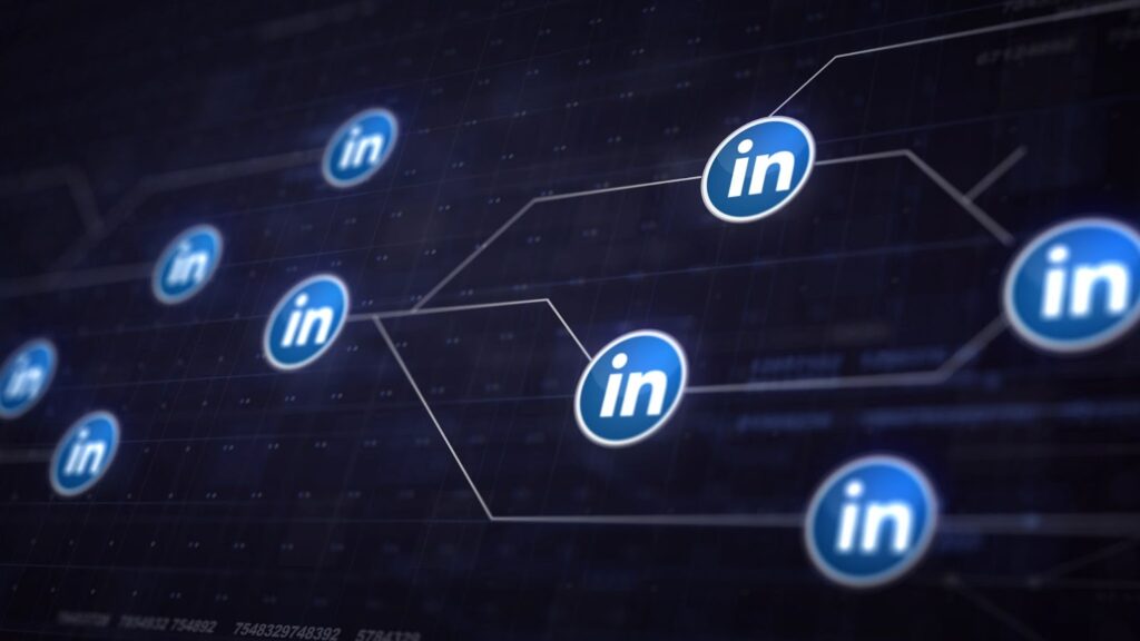Integração com LinkedIn: o segredo da prospecção moderna 4 linkedin icon line connection of circuit board 1